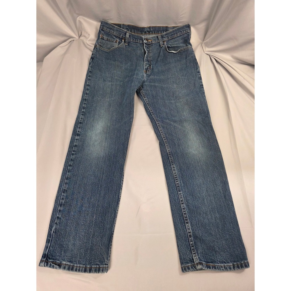 Wrangler Regular Fit Jeans Mens 34x29 Medium Wash Blue Denim 9WRGAMD